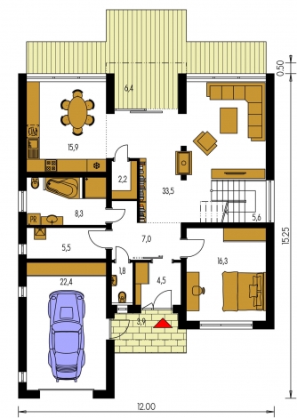 Plan de sol du rez-de-chaussée - CUBER 13